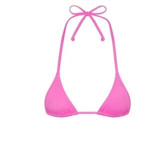 NWT SKIMS Swim Swimsuit Taffy Micro Triangle Tie Top Beach Sz 2x taffy